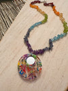 Chakra Rainbow Mirror Necklace ￼