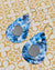 Blue Floral Mirror Earrings