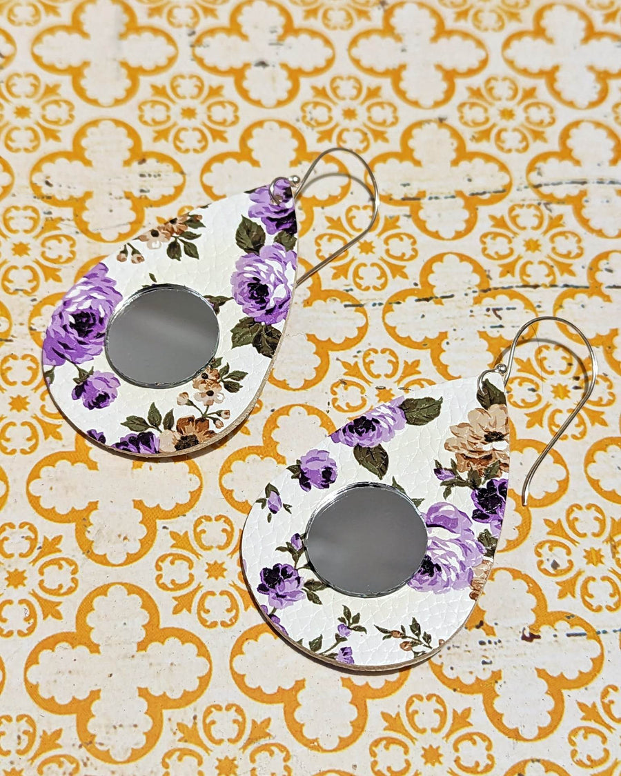 White Floral Earrings