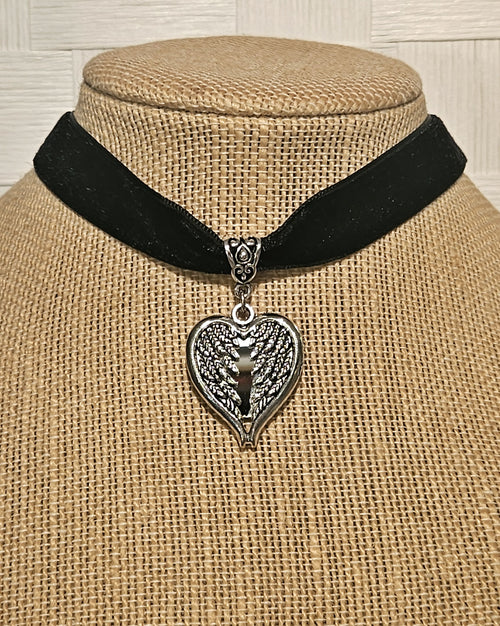 Angel Velvet Mirror Necklace
