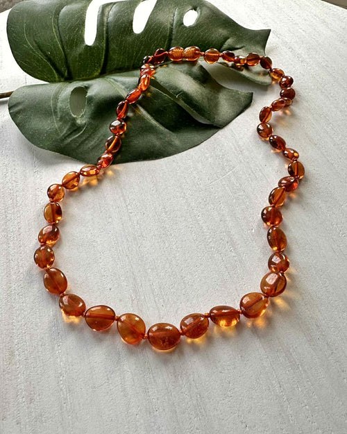Amber Pebble Necklace