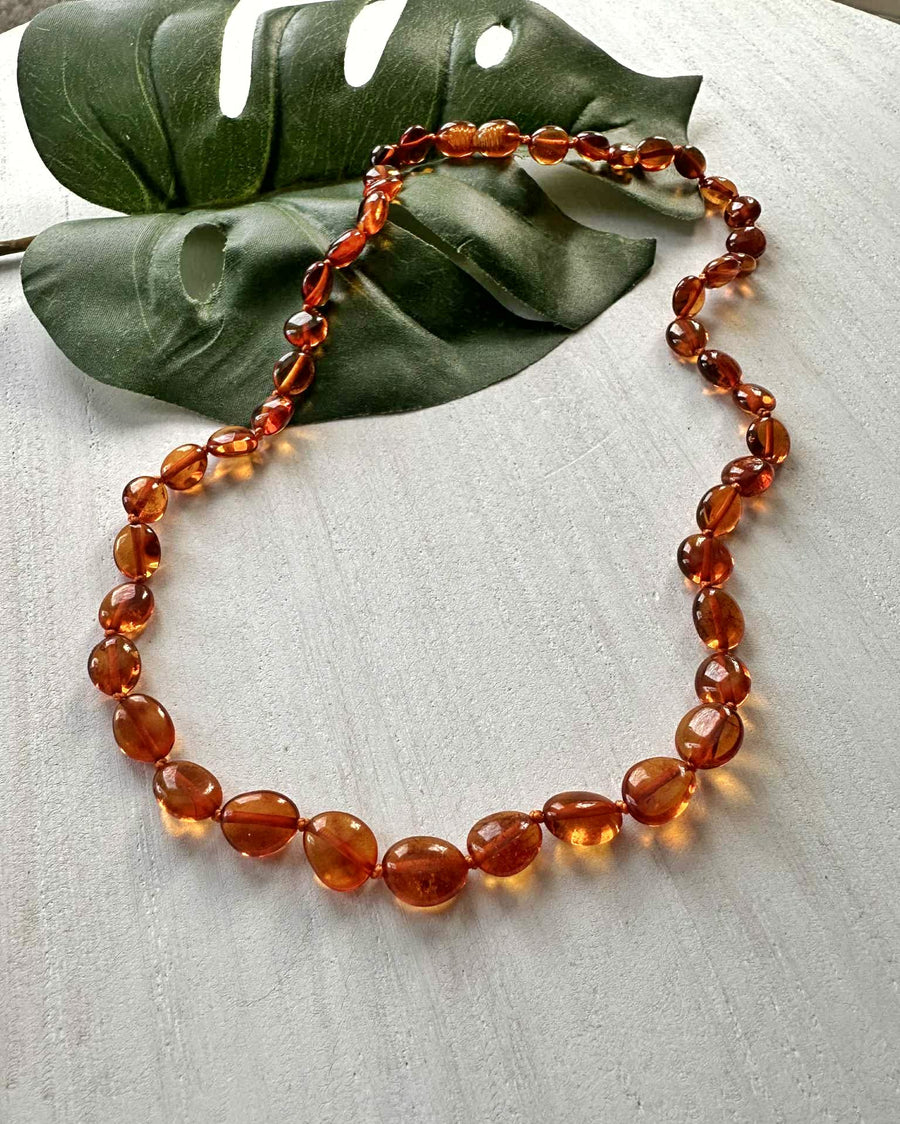 Amber Pebble Necklace