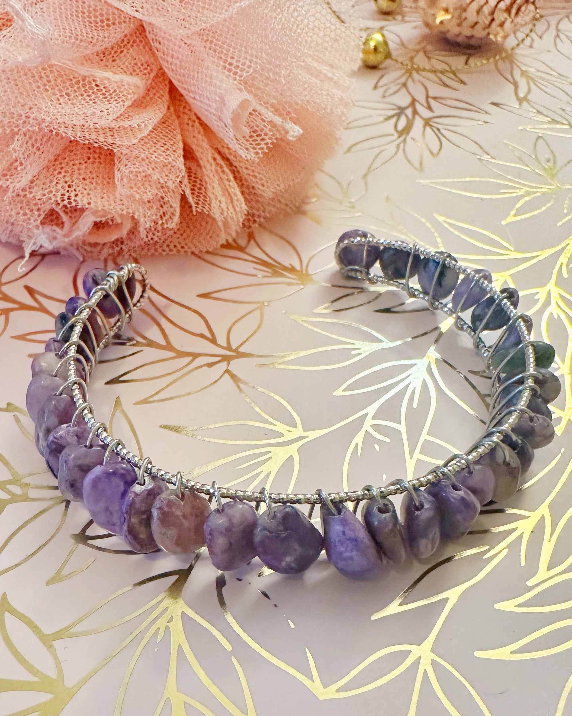 Wrapped Charoite Bracelet