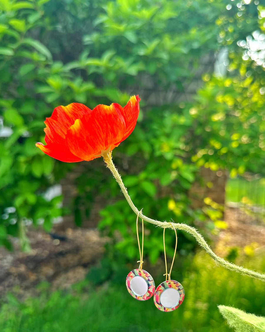 Water Color Mirror Earrings