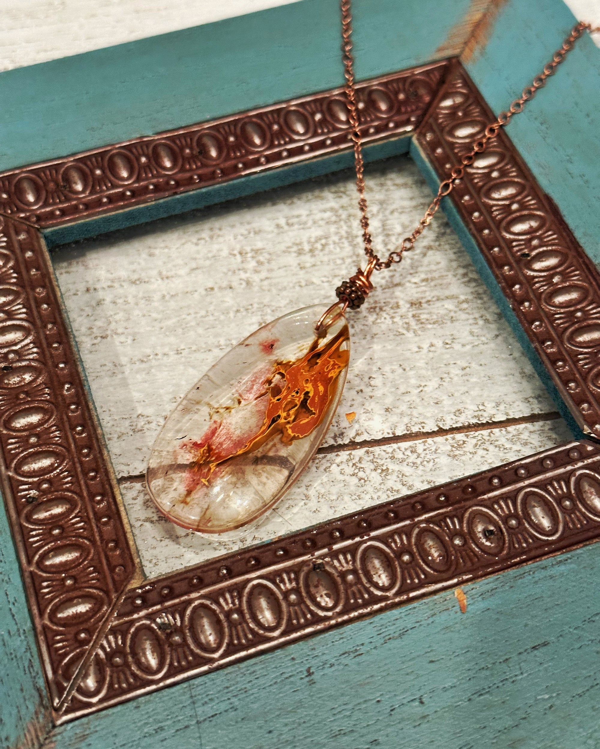Golden Fire Cherry Quartz Necklace