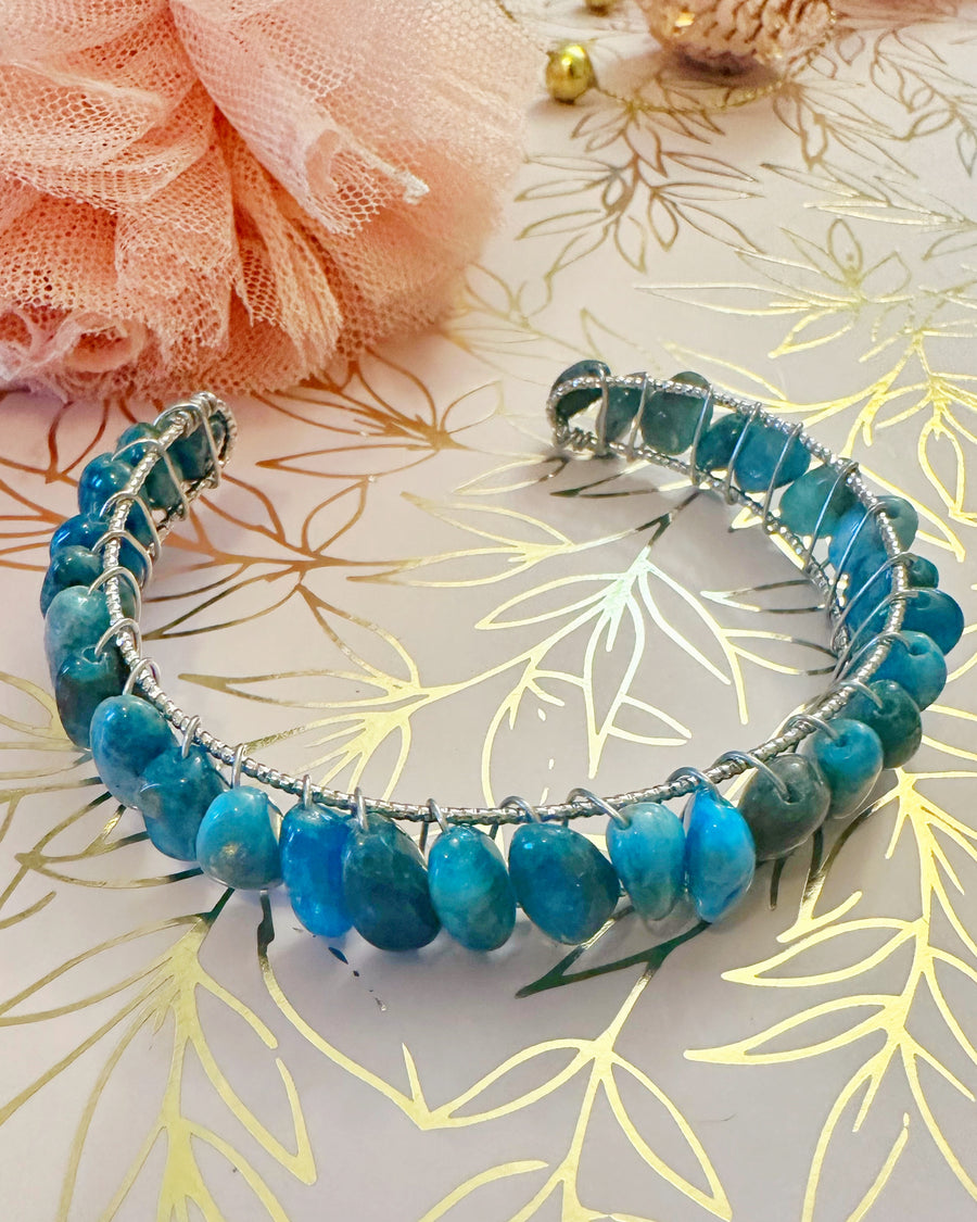Wrapped Apatite Bracelet