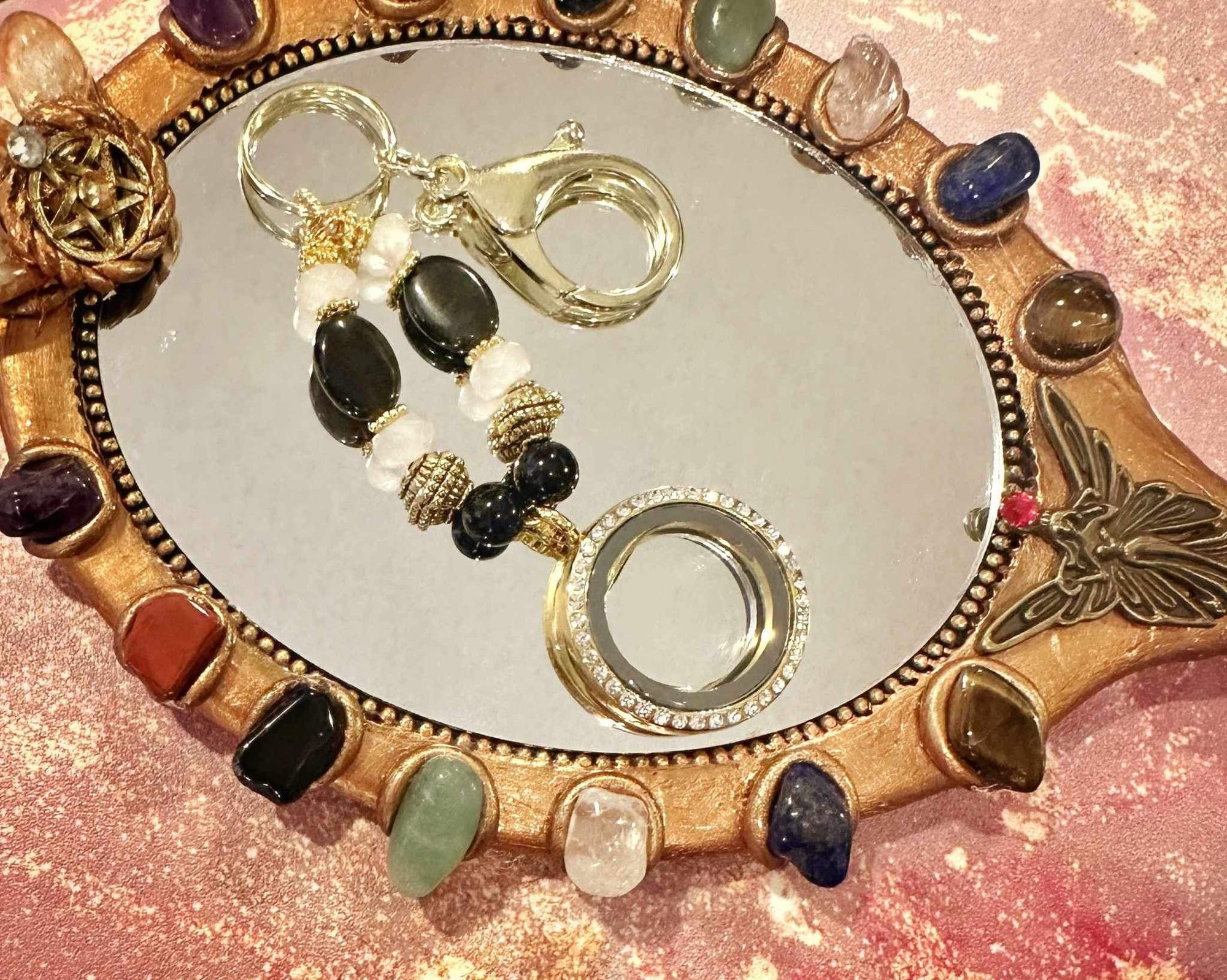 Manifesting Mirror Keychain