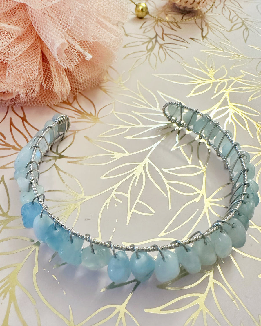 Wrapped Aquamarine Bracelet