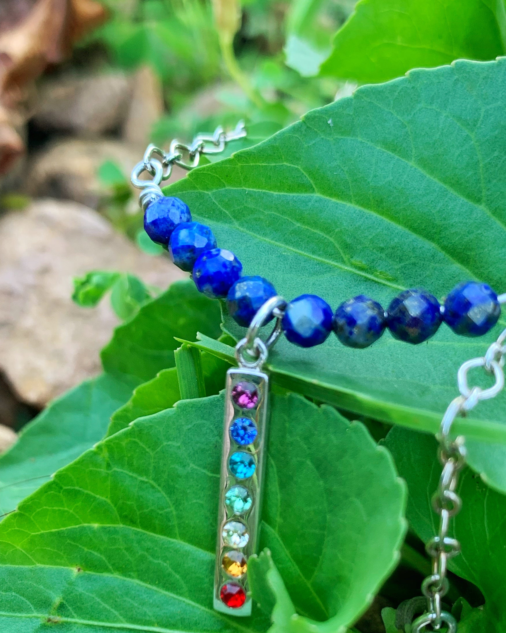 Lapis Lazuli Sterling Chakra Necklace