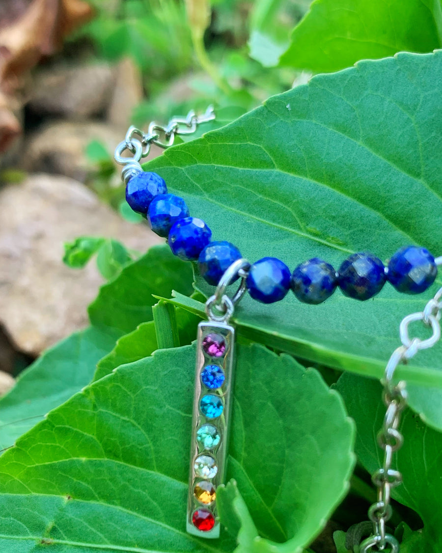 Lapis Lazuli Sterling Chakra Necklace
