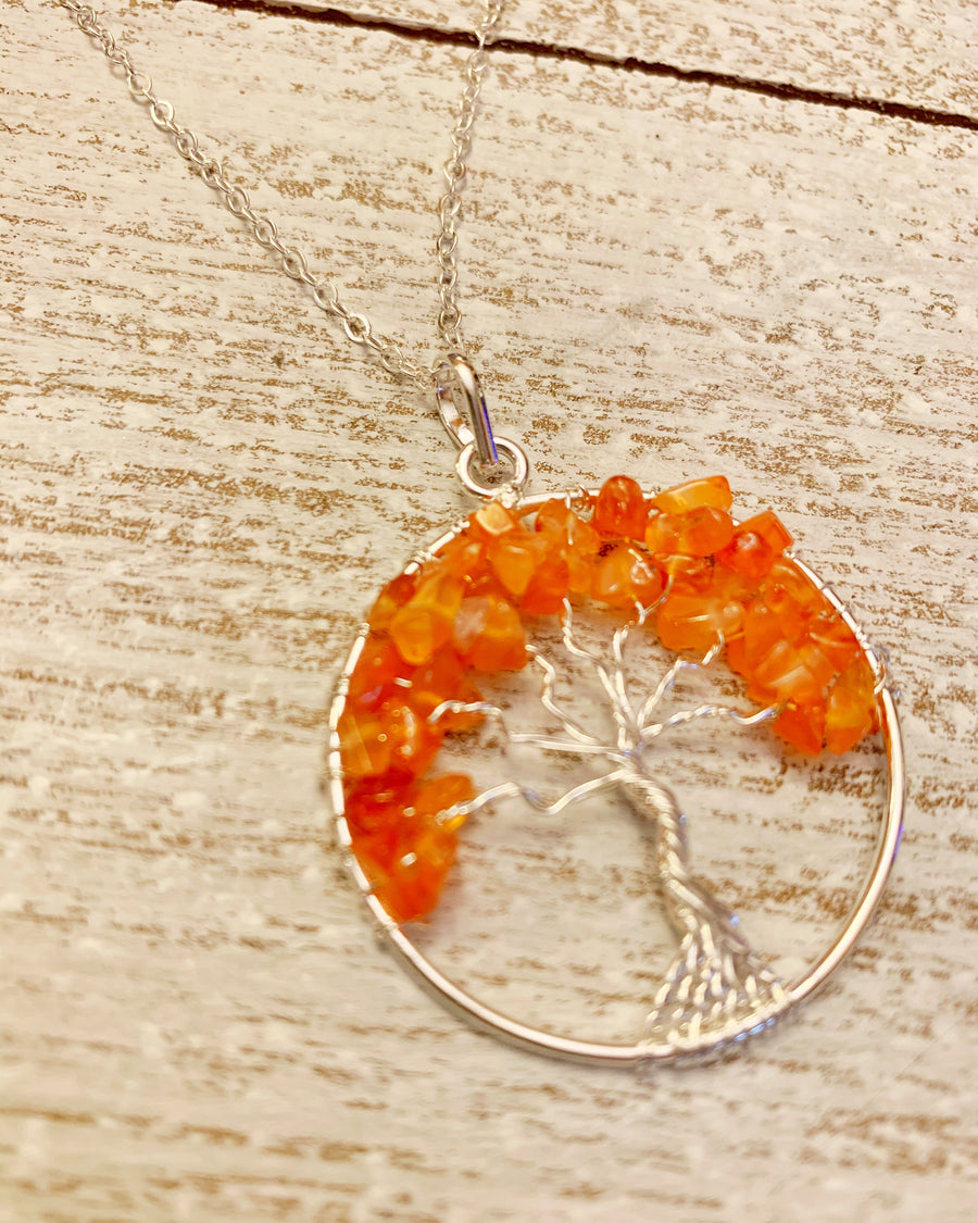 Carnelian Tree of Life Necklace