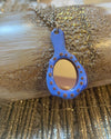 Periwinkle Hand Held Mirror Necklace