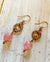 Golden Cherry Quartz Earrings