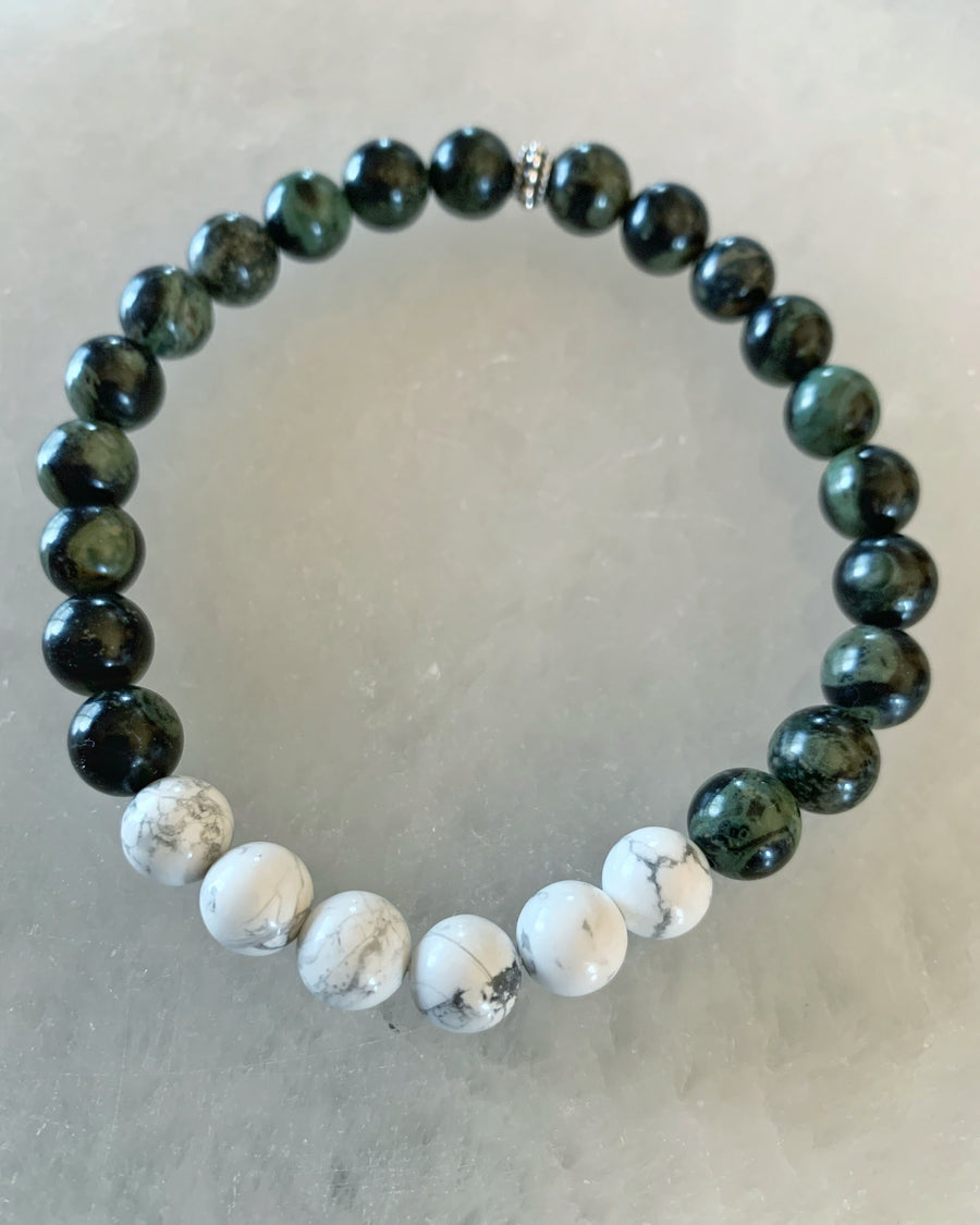 Howlite and Kambaba Jasper