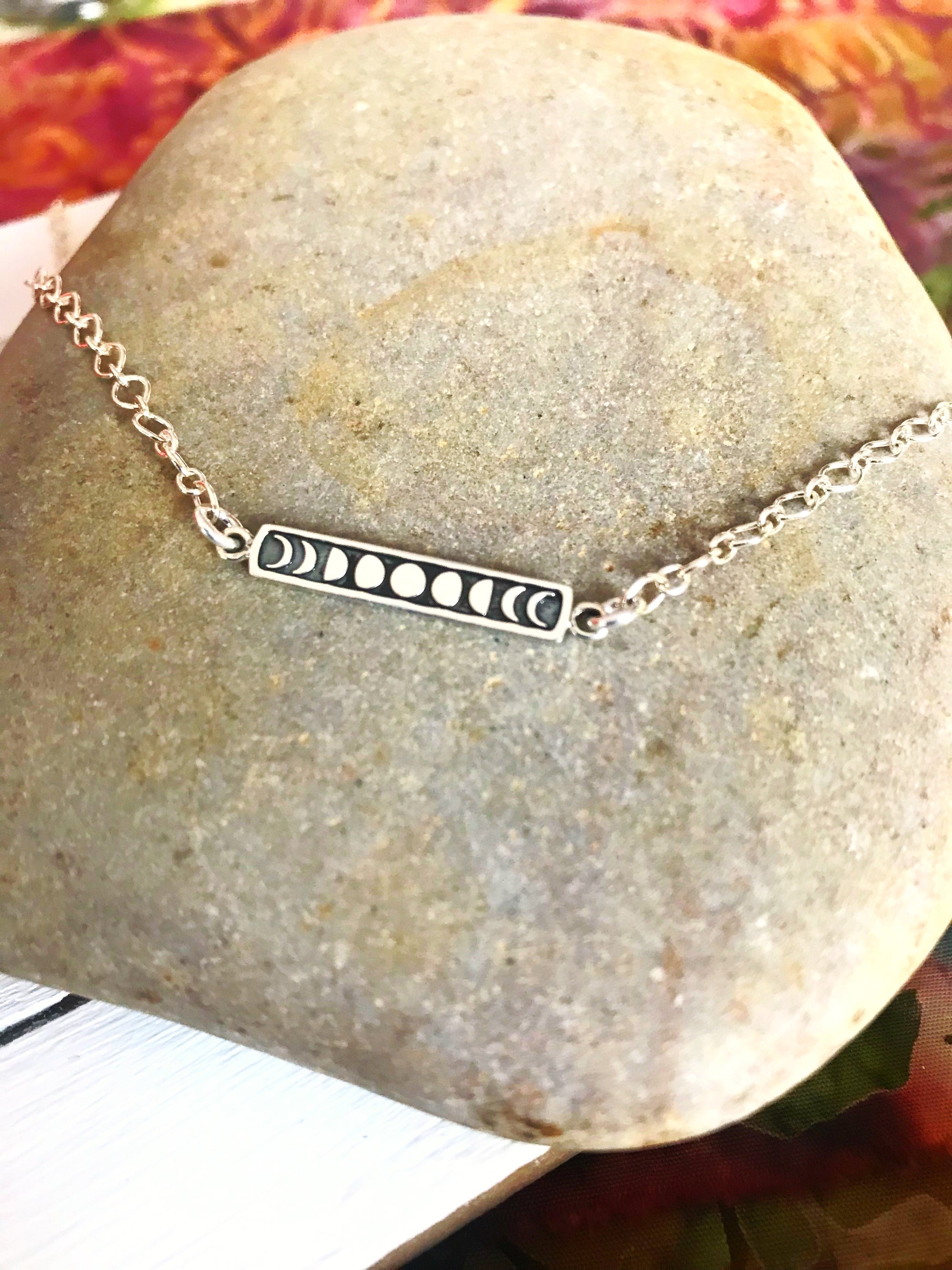Moon Phases Sterling Silver Necklace