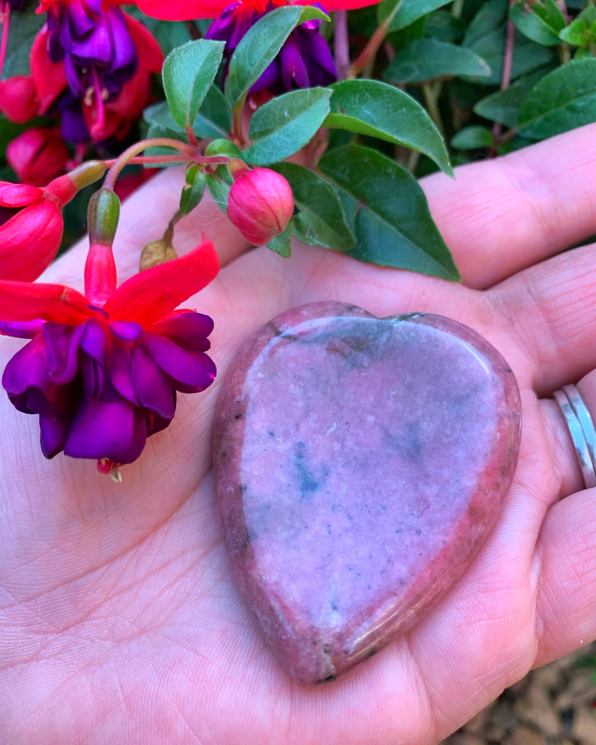 Rhodonite Heart