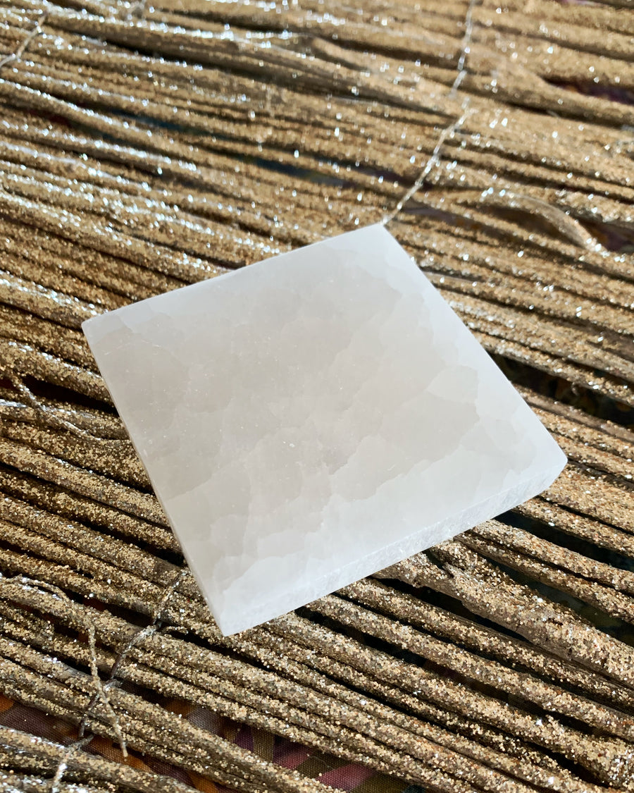 Selenite Square Plate