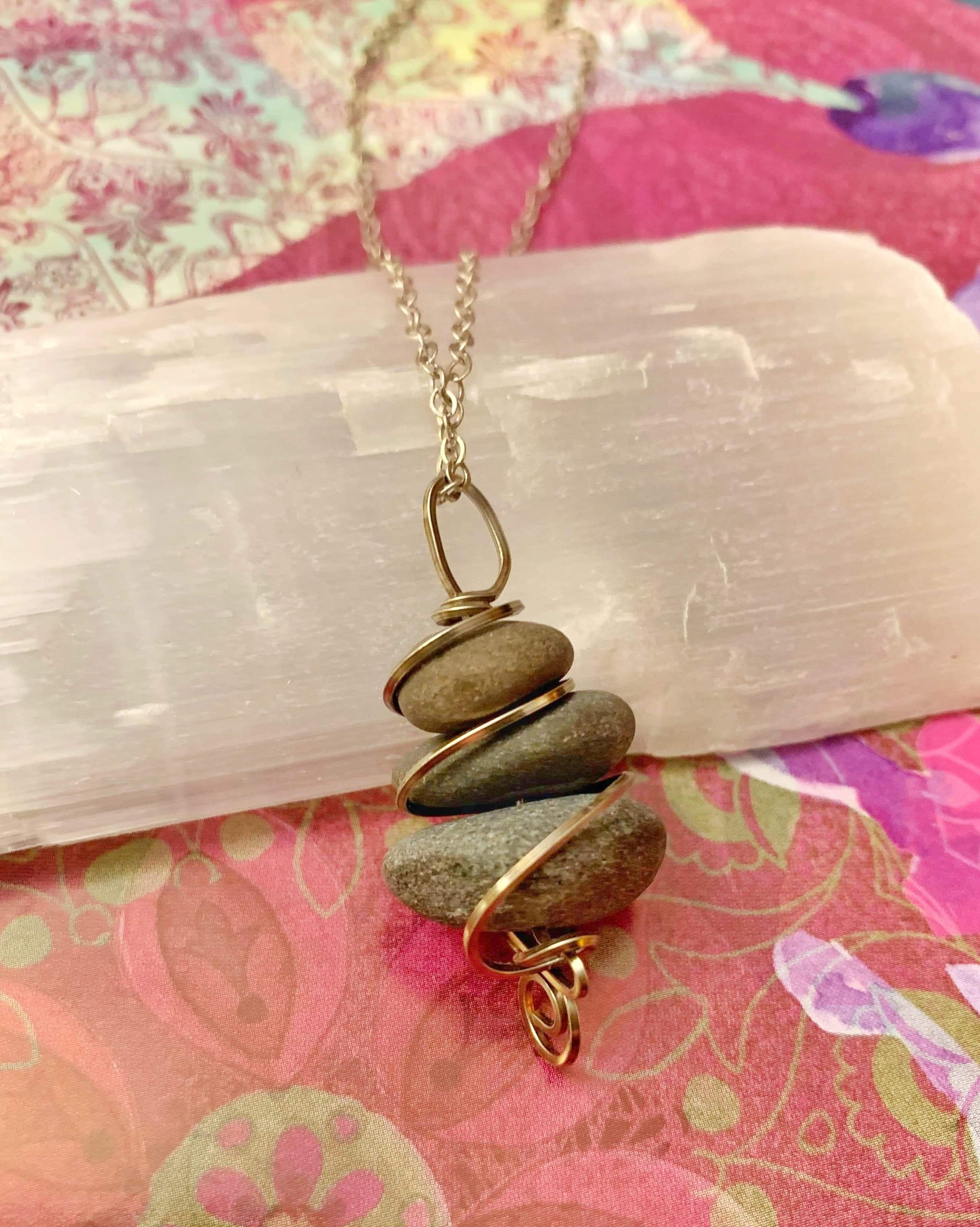 Lake Superior Riverstone Necklace