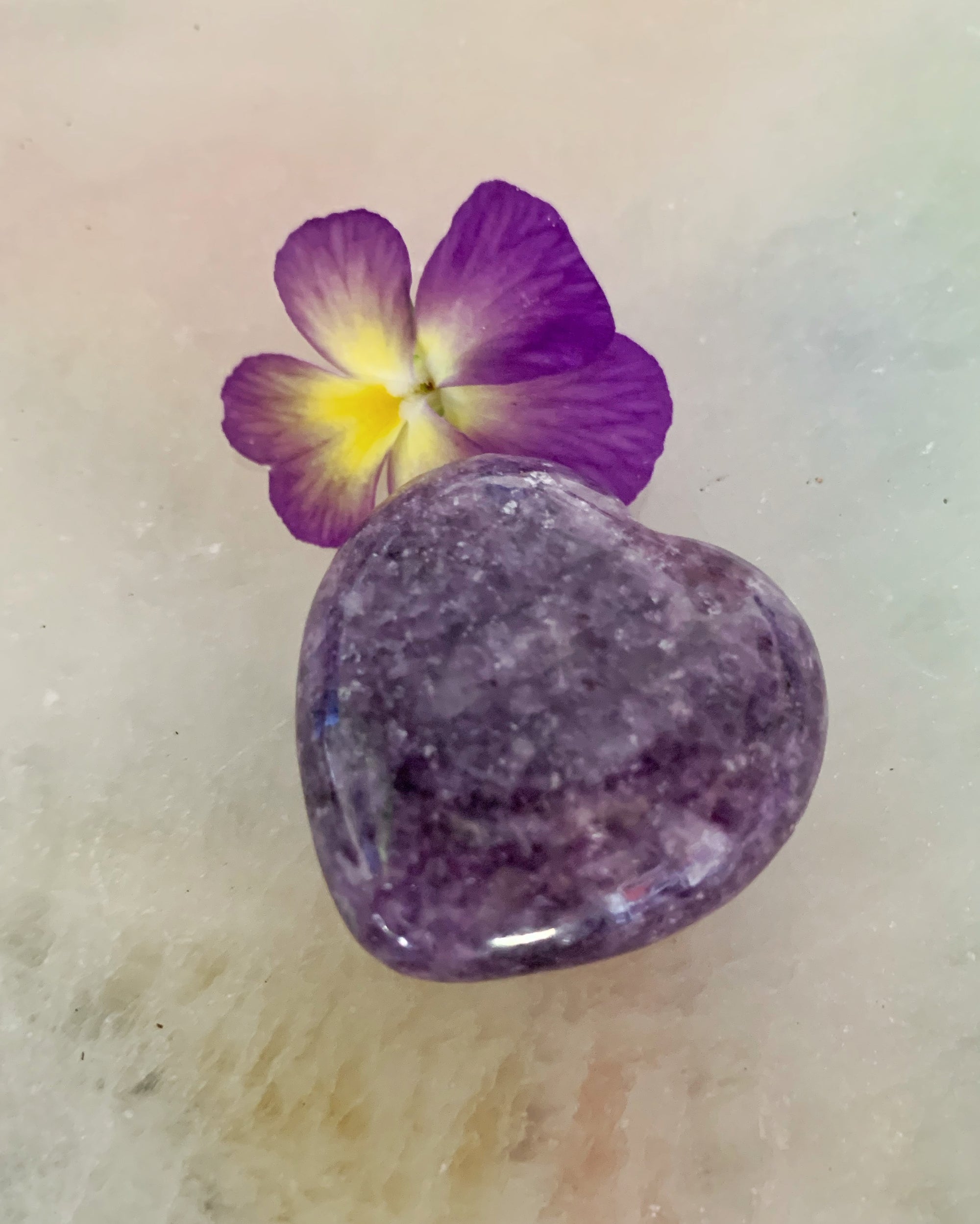 Lepidolite Heart