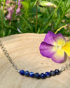Lapis Lazuli Sterling Row Necklace