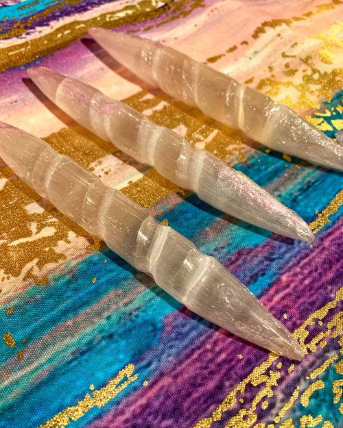 Selenite Carved Wands