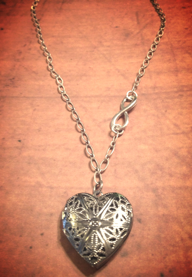 Silver Heart Aromatherapy Necklace