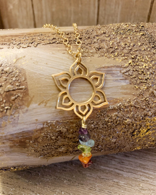 Lotus Chakra Gold Necklace