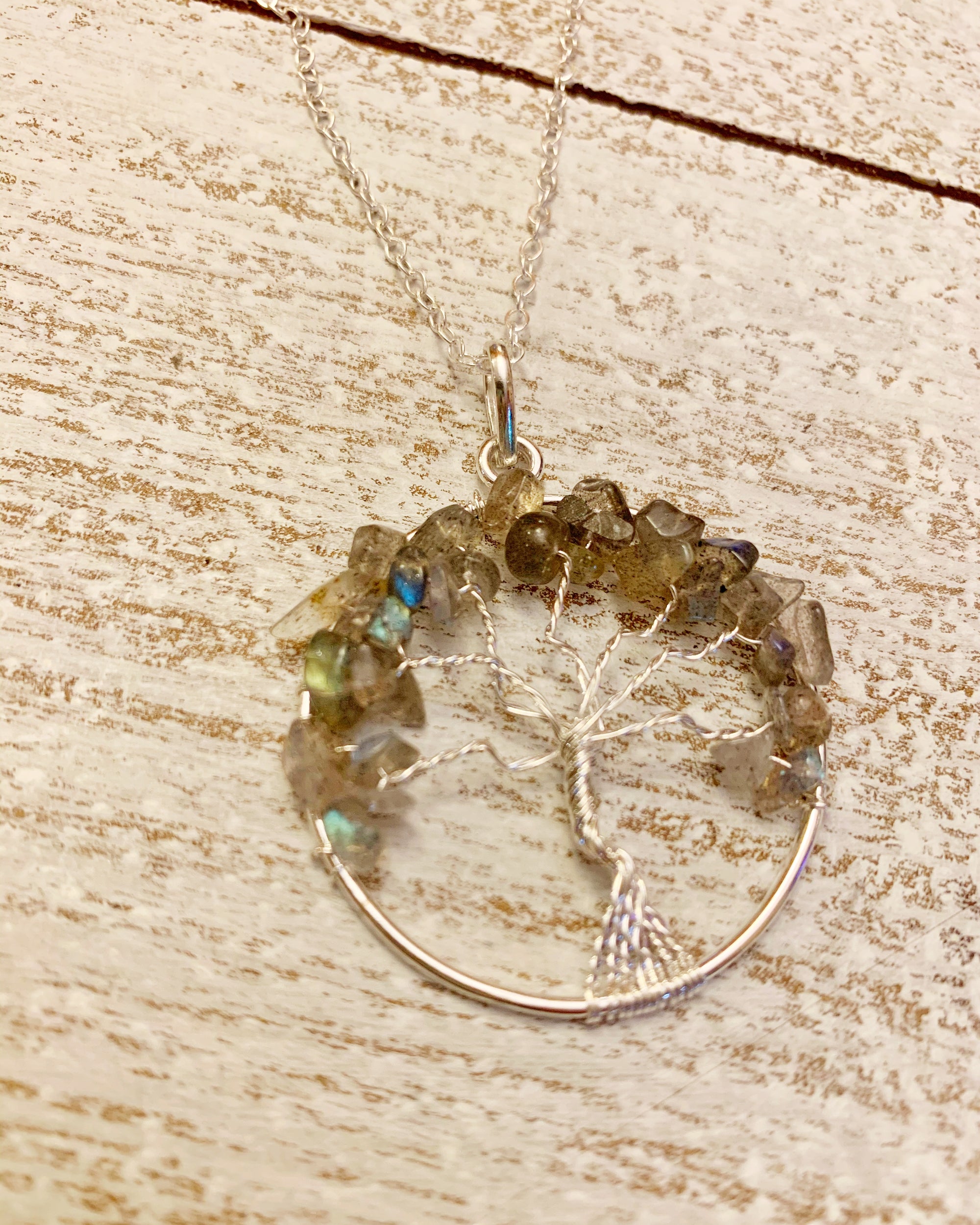 Labradorite Tree of Life Necklace