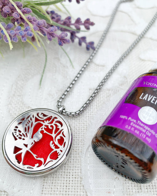 Cherry Red Fairy Aromatherapy Necklace