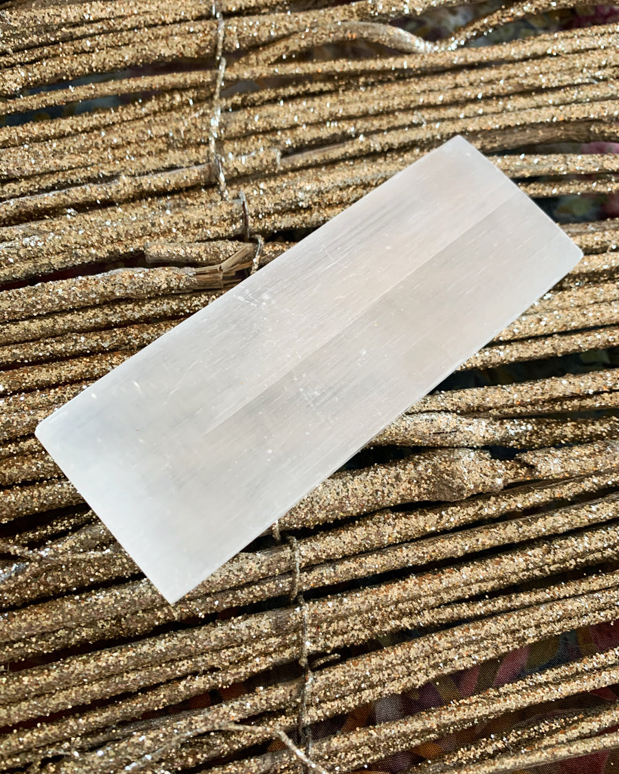 Selenite Rectangle Plate