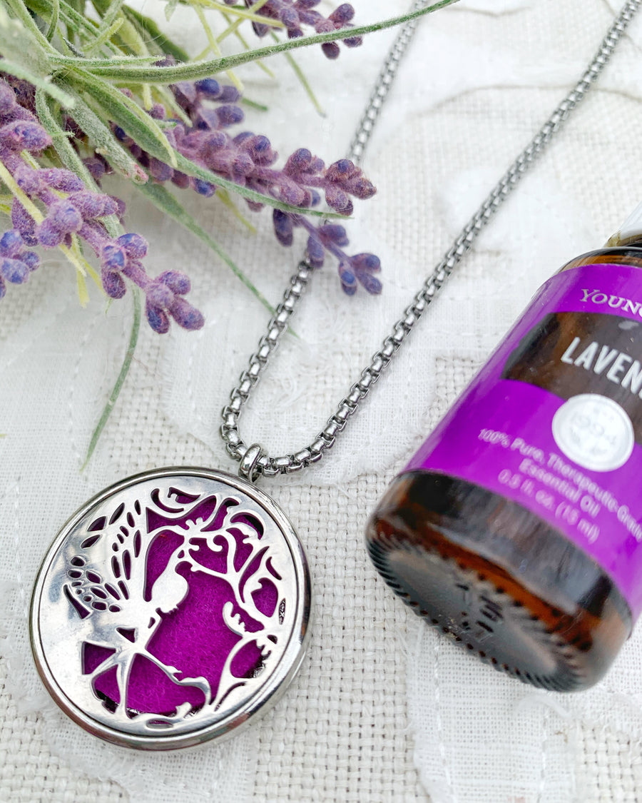 Fuchsia Fairy Aromatherapy Necklace