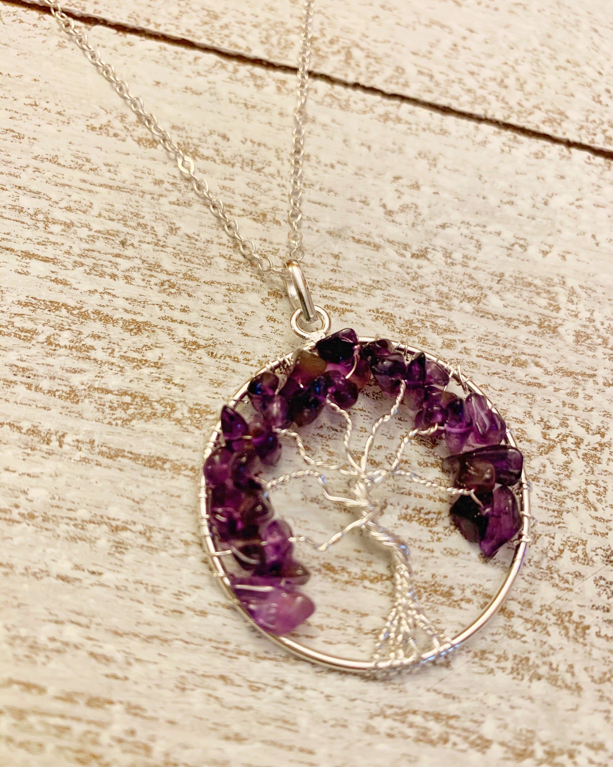 Amethyst Tree of Life Necklace