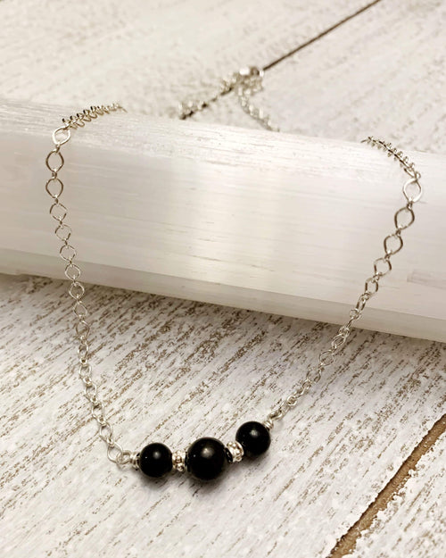 Shungite Sterling Silver Necklace