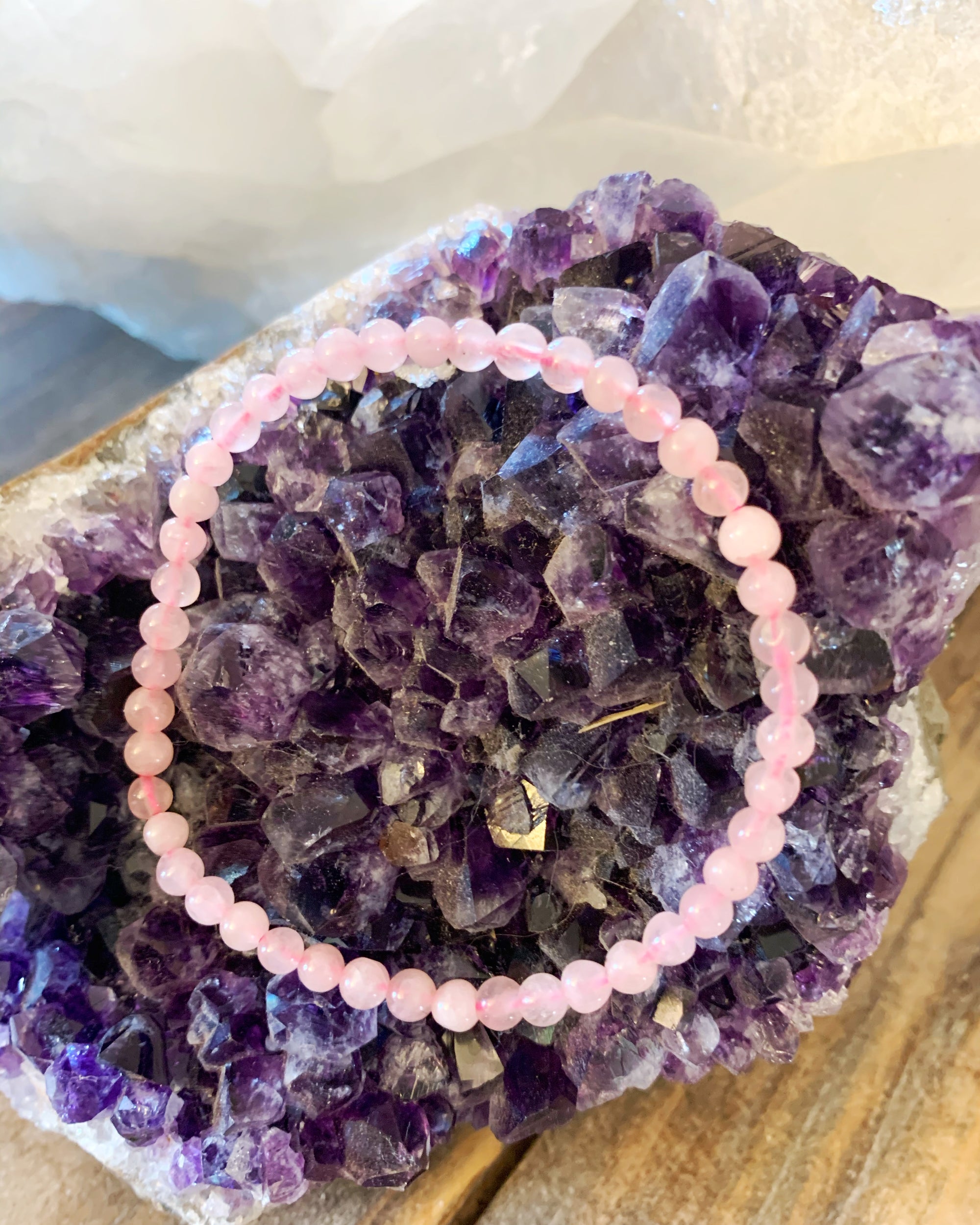 Rose Quartz Bracelet 4mm