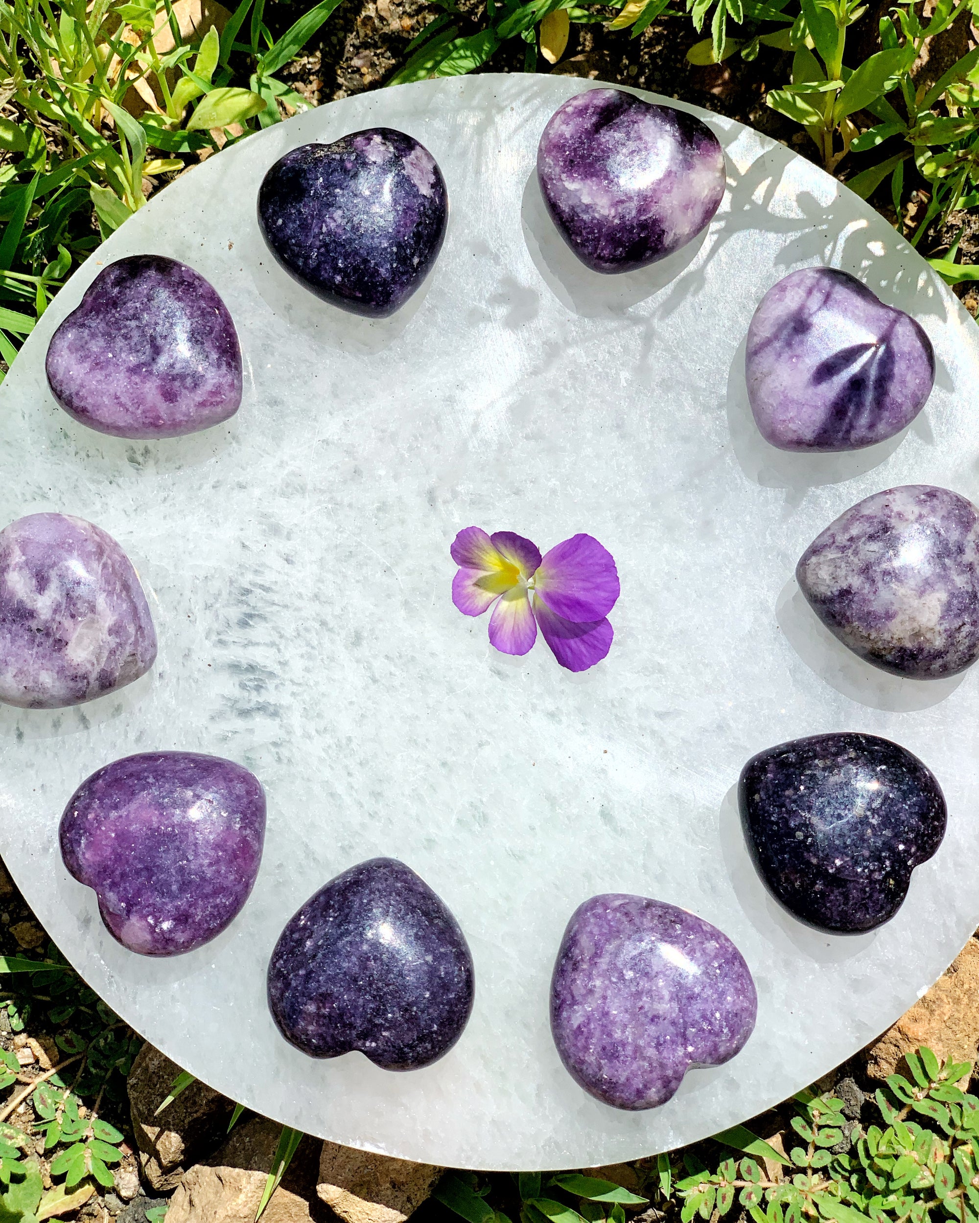 Lepidolite Heart