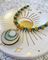 Mookaite and Teal Wood Sunshine Necklace