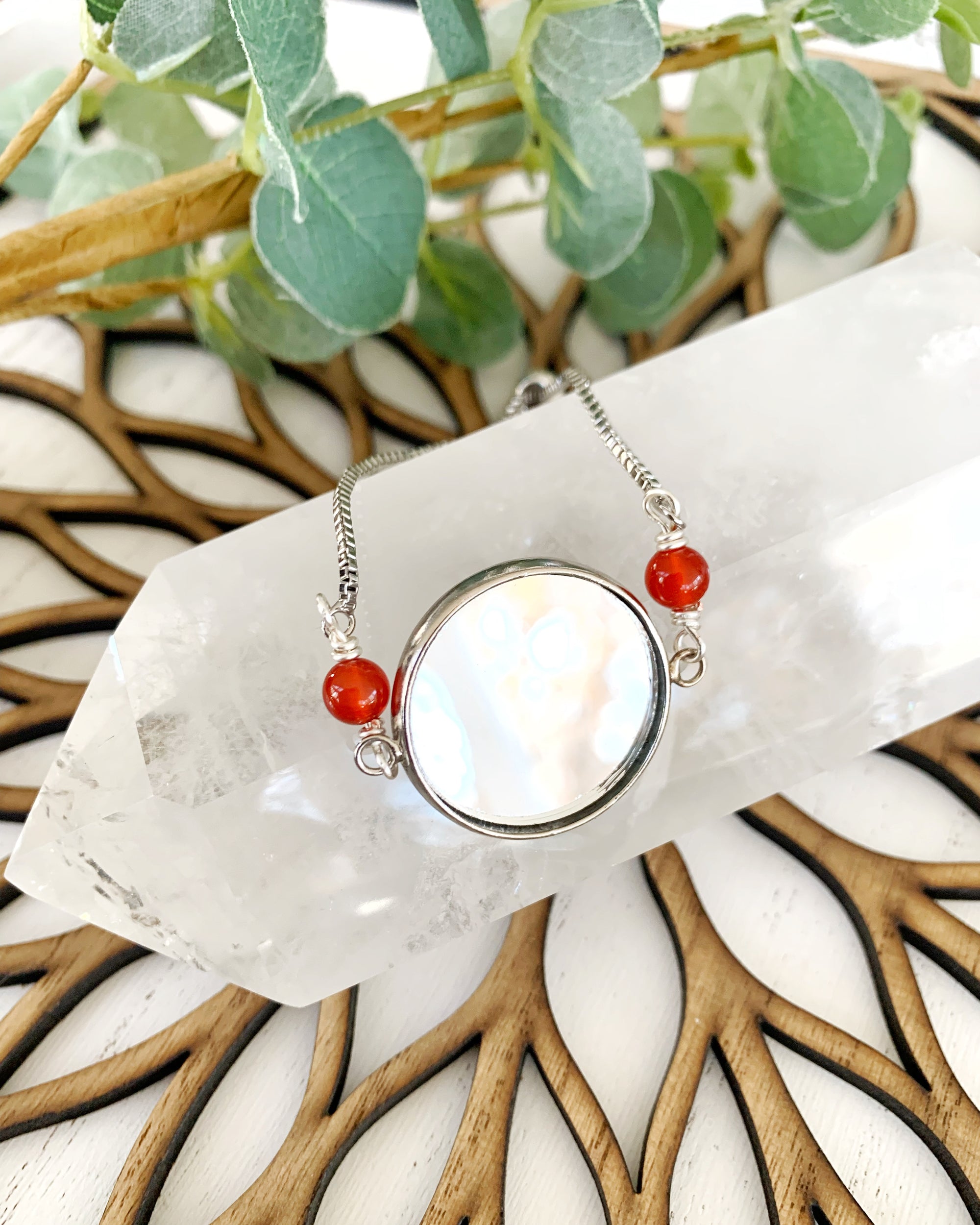 Carnelian Mirror Bracelet