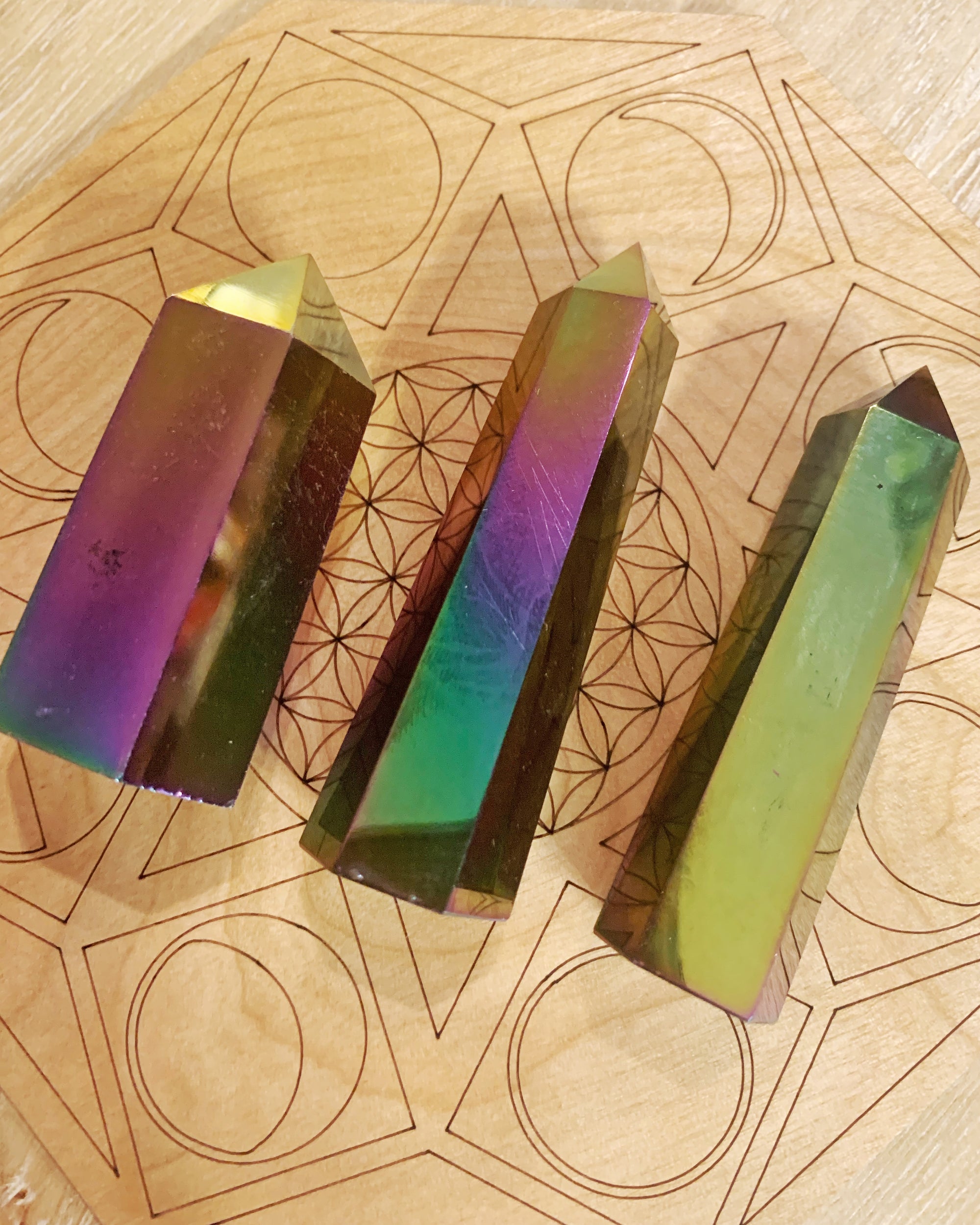 Rainbow Aura Quartz