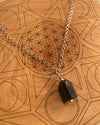 Tourmaline Raw Sterling Necklace