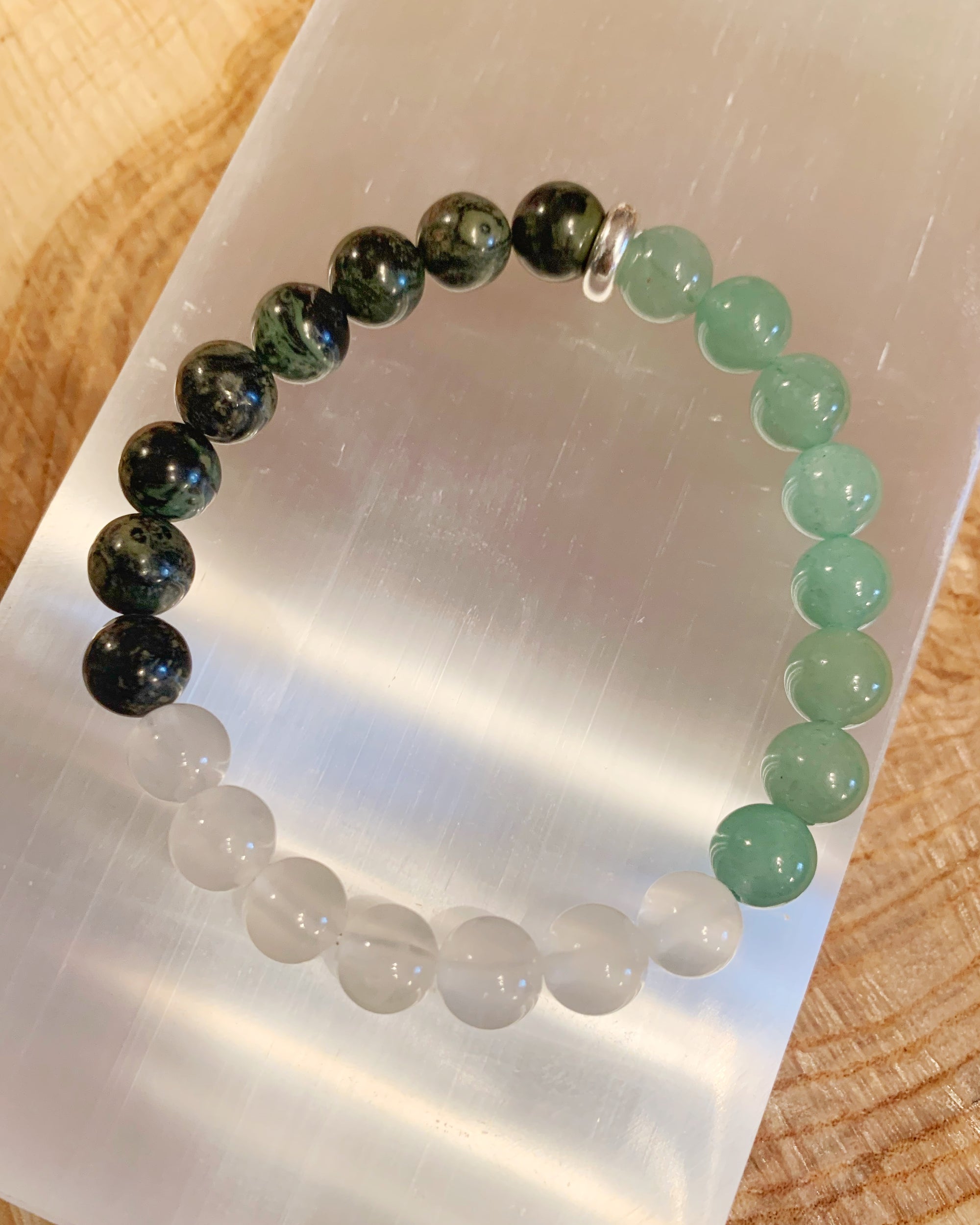 Selenite, Kambaba Jasper and Aventurine