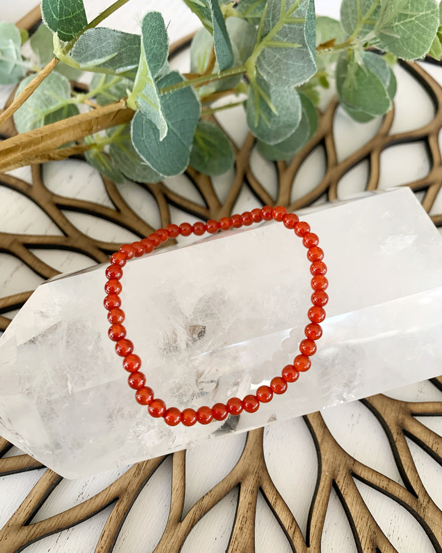 Carnelian Bracelet 4mm