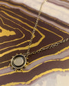 Shadow Box Gold and Sterling Mirror Necklace