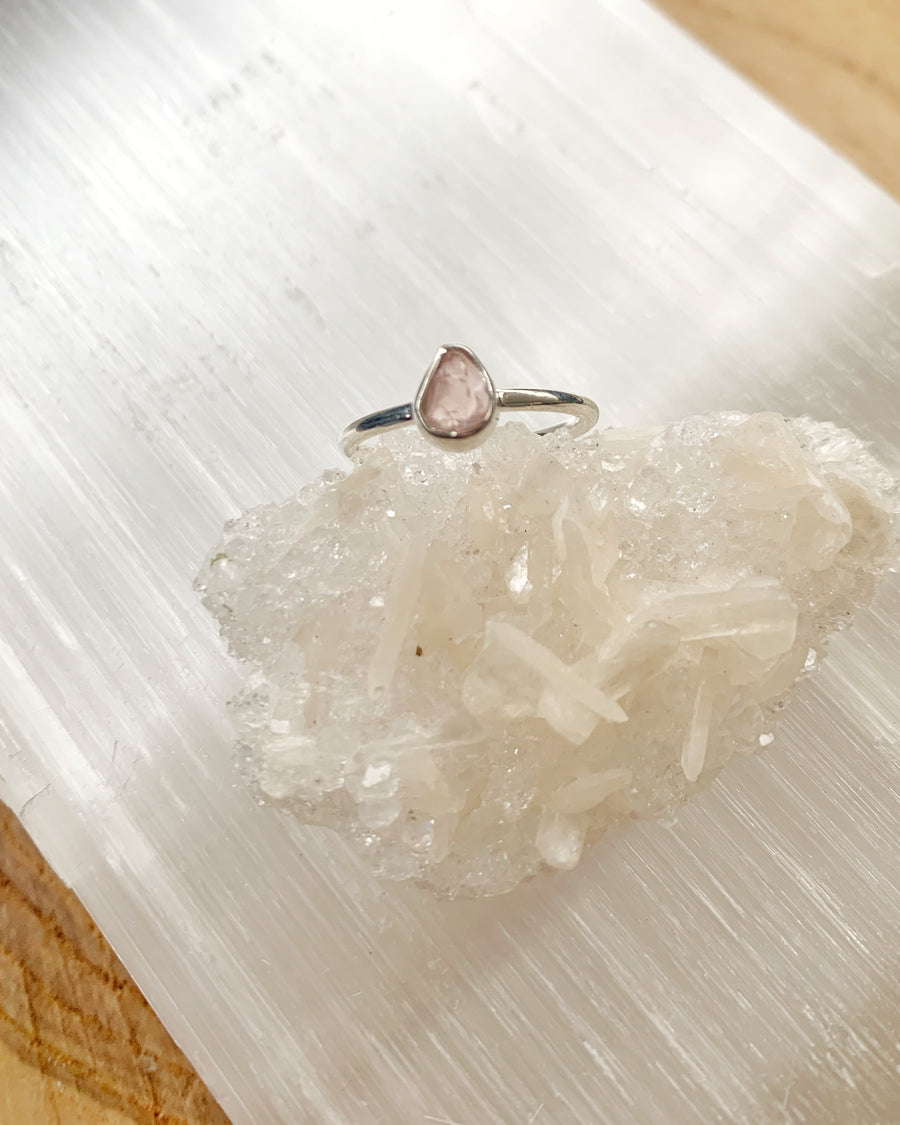 Rose Quartz Sterling Ring