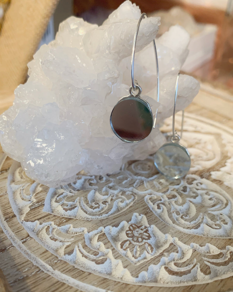 Drop Mirror Earrings