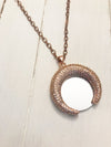 Crescent Copper Mirror Necklace