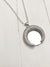 Crescent Silver Mirror Necklace with Sterling Chain